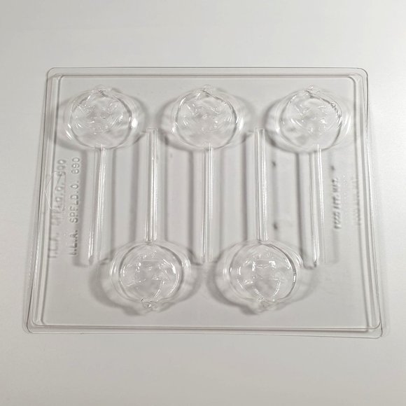 Vintage Candy Mold Jack O Lantern Sucker 2 Inch Holiday Polymer Clay Pumpkin - Picture 3 of 6